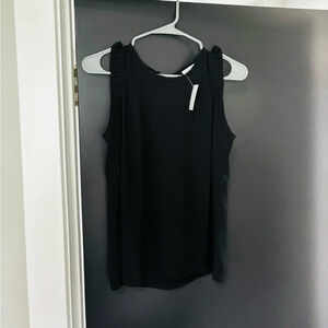 J. Crew Black Scoop Neck Sleeveless Tank Top